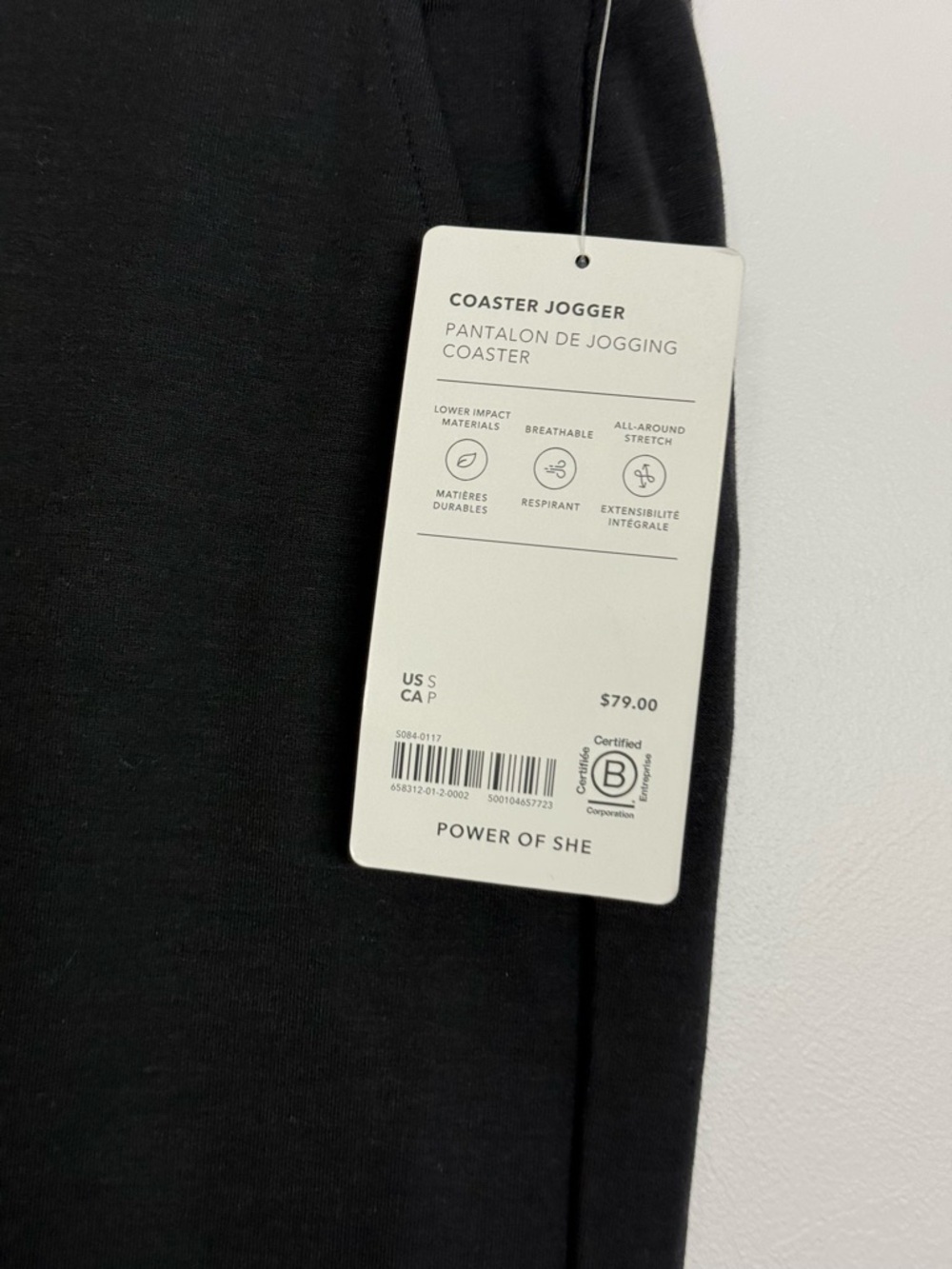 33: Athleta Coaster Jogger Black Size Small 28” Inseam NWT - Picture 2 of 6